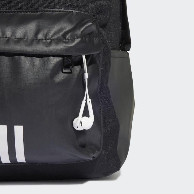 Emblema Clássico Do Esporte Mochila Com As Três Listras Preta Adidas