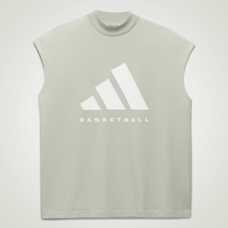 Camiseta Sem Manga Verde Adidas Basquete Fashion
