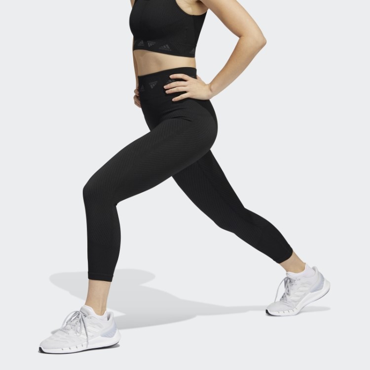 Legging Preta Aeroknit Training 7/8 Adidas