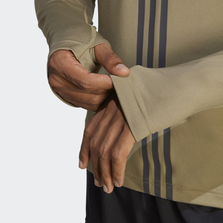 Orbit Green Alphastrength 1/4 Zip Top Manga Longa Adidas