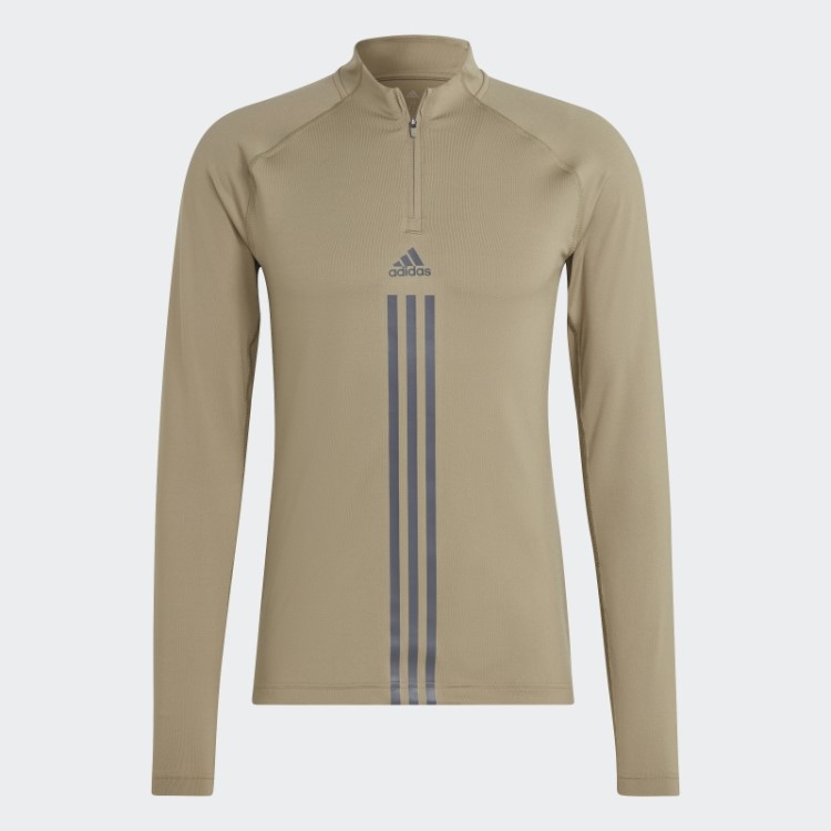 Adidas Orbit Green Alphastrength Blusa Manga Longa Com Zíper 1/4