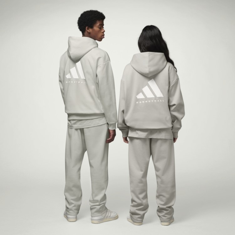 Moletom De Basquete Adidas Cinza Metálico Quente