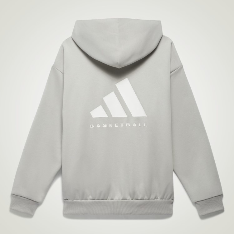 Moletom De Basquete Adidas Cinza Metálico Quente