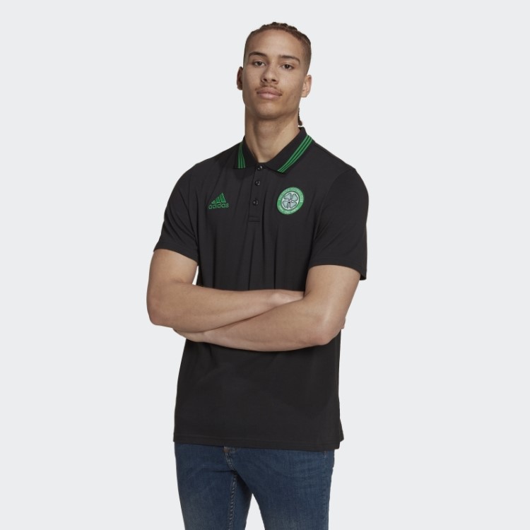 Camisa Polo Preta Celtic Fc Dna Adidas