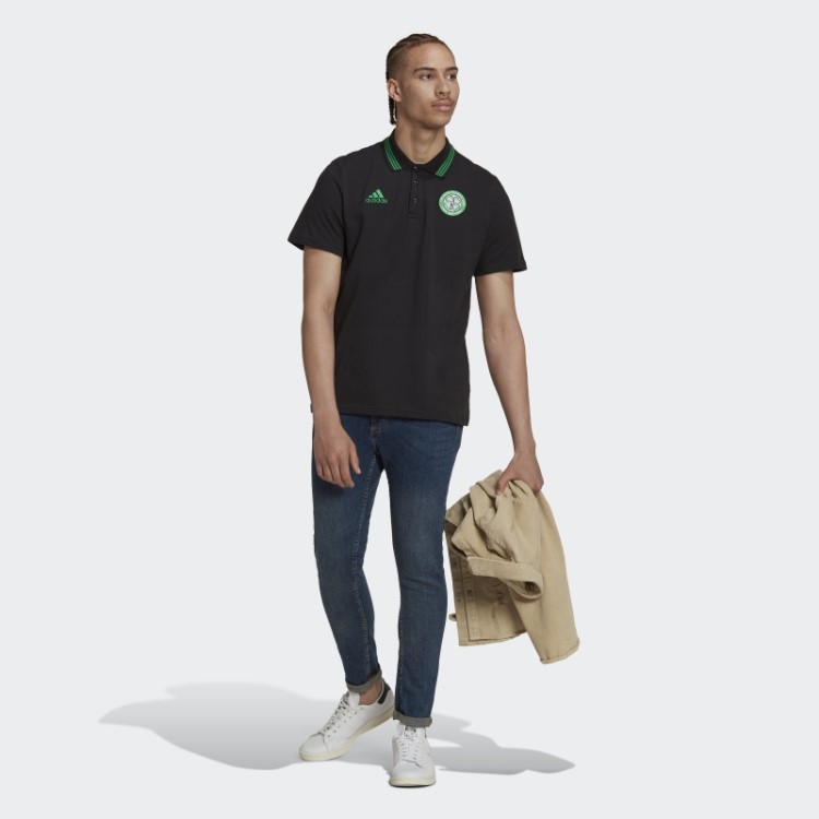 Camisa Polo Preta Celtic Fc Dna Adidas