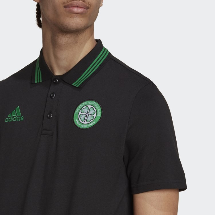 Camisa Polo Preta Celtic Fc Dna Adidas