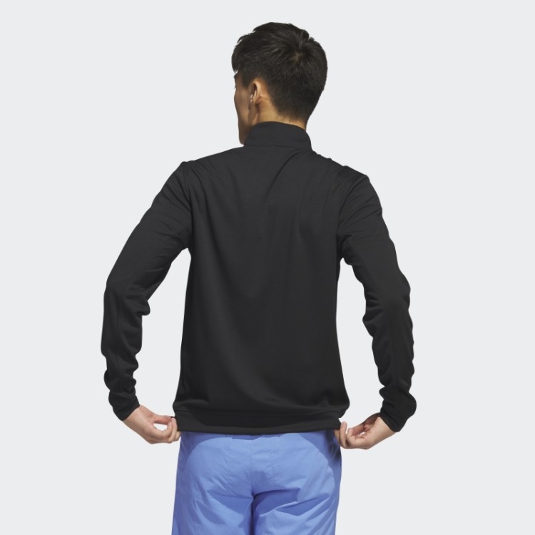 Moletom Com Zíper 1/4 Elevado Preto Adidas