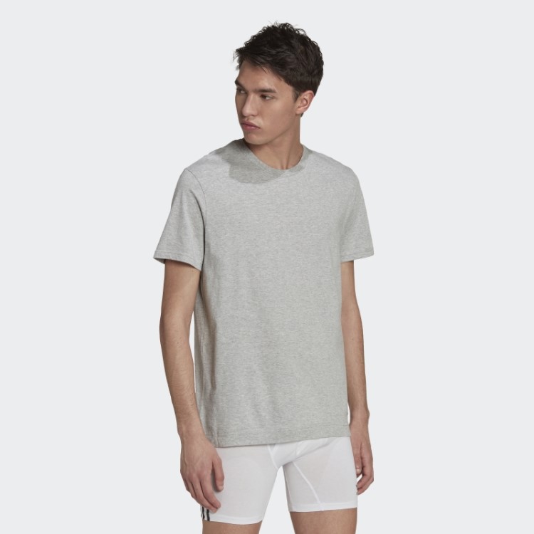 Camiseta De Algodão Com Núcleo Confortável Adidas Preta