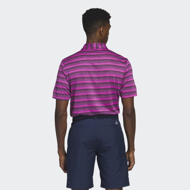 Camisa Polo Preta Listrada De Duas Cores Adidas