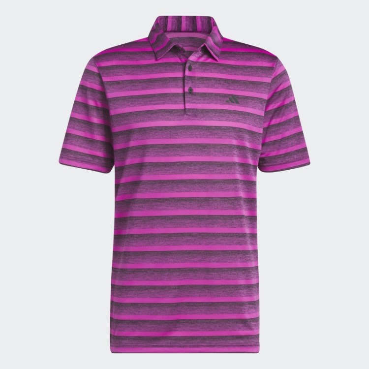 Camisa Polo Preta Listrada De Duas Cores Adidas