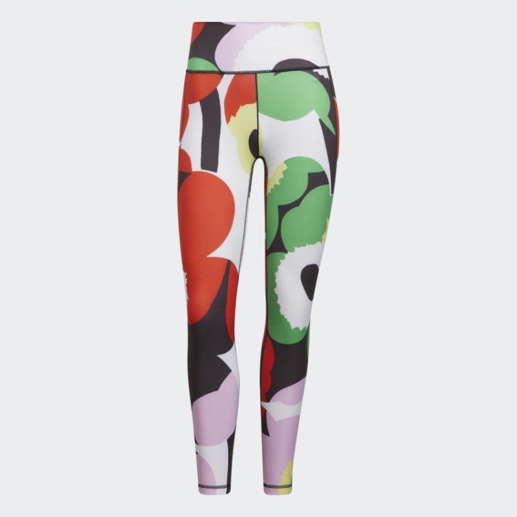 Adidas X Marimekko Yoga Tights Blaze Orange