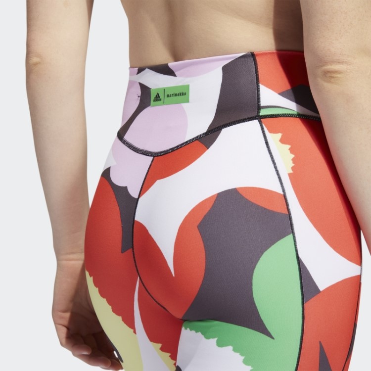 Adidas X Marimekko Yoga Tights Blaze Orange