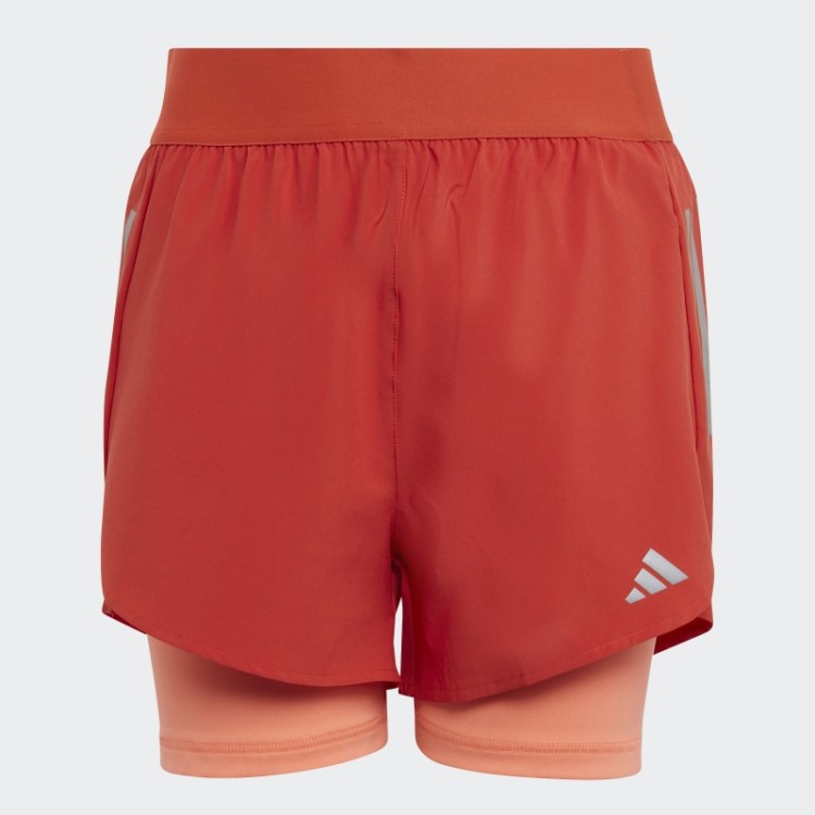 Short Vermelho Dois Em Um Aeroready Tecido Adidas