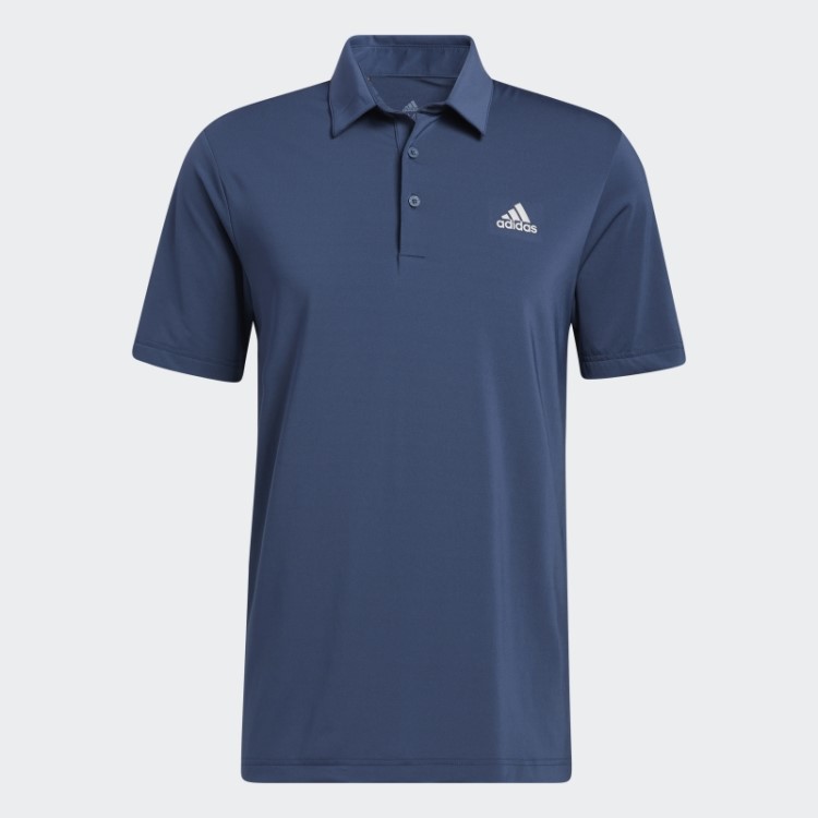 Camisa Polo Azul Marinho Adidas Ultimate365 Lisa No Peito Esquerdo