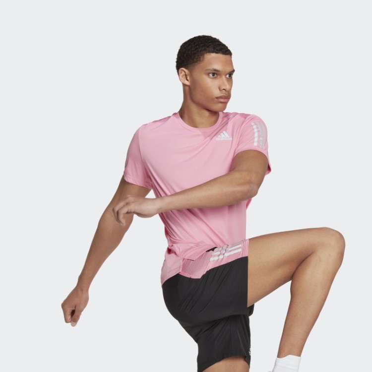 Camiseta Rosa Própria Da Adidas Run