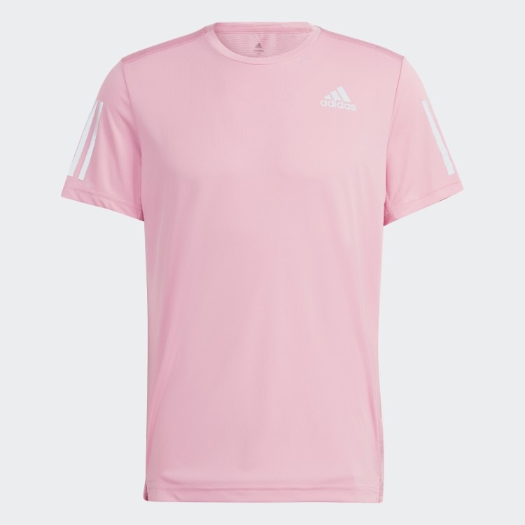 Camiseta Rosa Própria Da Adidas Run
