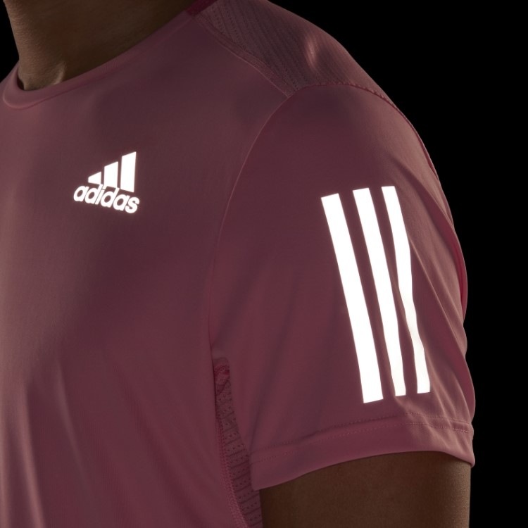 Camiseta Rosa Própria Da Adidas Run