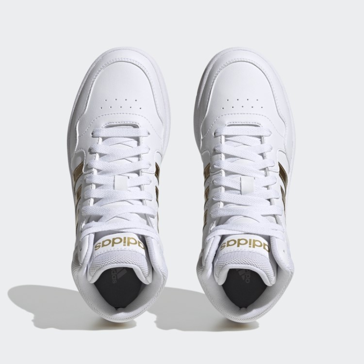 Tênis Clássico De Basquete Adidas White Hoops 3.0 Estilo Médio