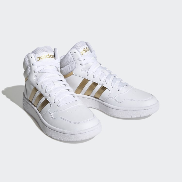 Tênis Clássico De Basquete Adidas White Hoops 3.0 Estilo Médio