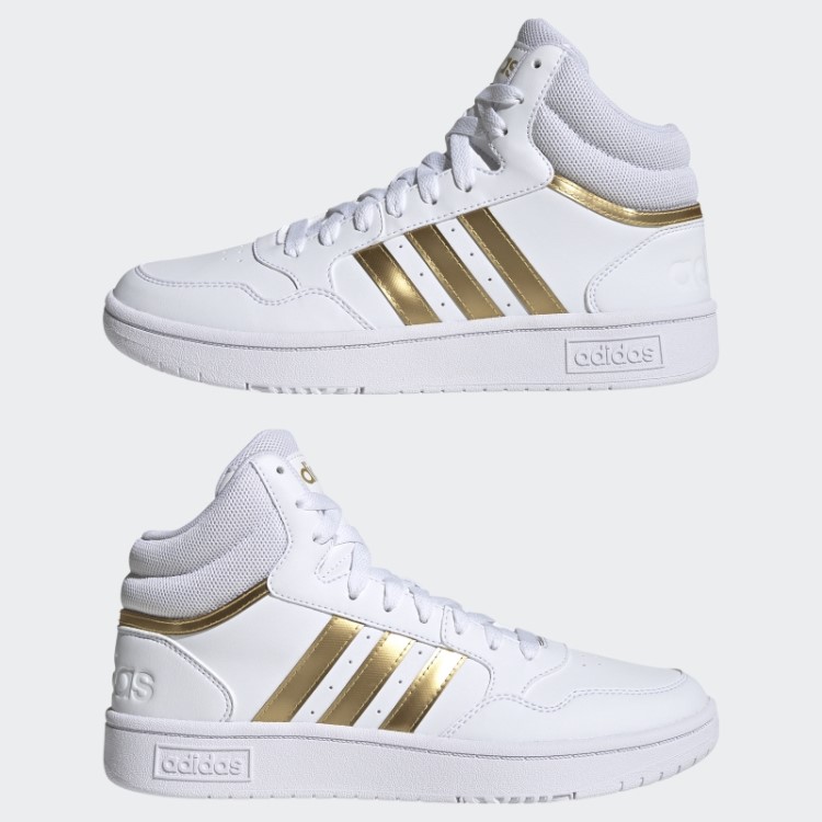 Tênis Clássico De Basquete Adidas White Hoops 3.0 Estilo Médio