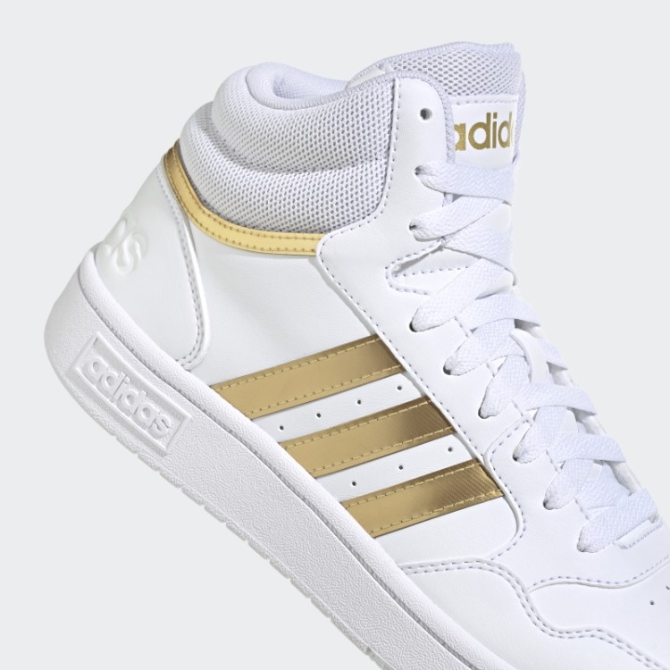 Tênis Clássico De Basquete Adidas White Hoops 3.0 Estilo Médio