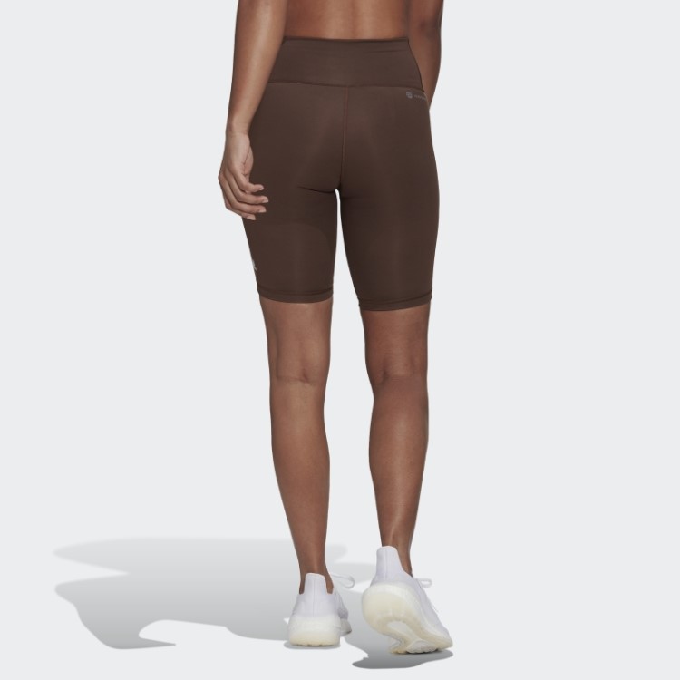 Adidas Optime Trainicons 3 Listras Leggings De Bicicleta Marrom