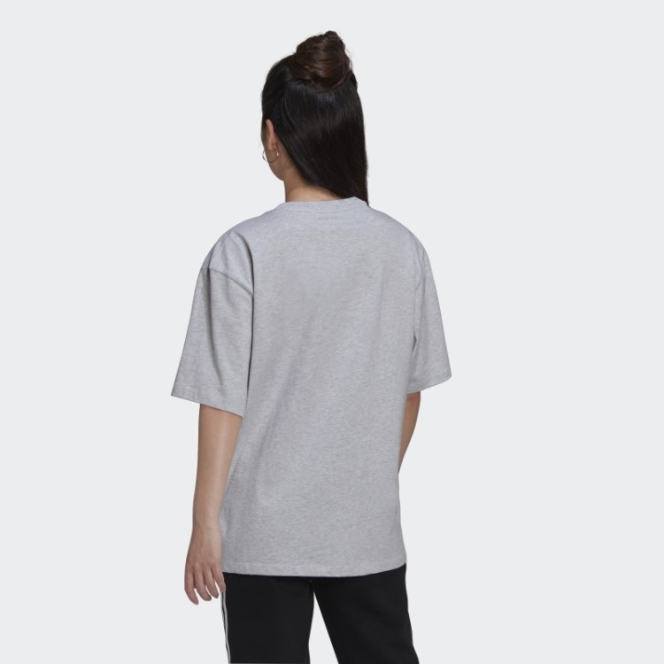 Camiseta Play Logo Adidas Cinza Claro Urze