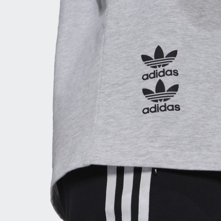Camiseta Play Logo Adidas Cinza Claro Urze