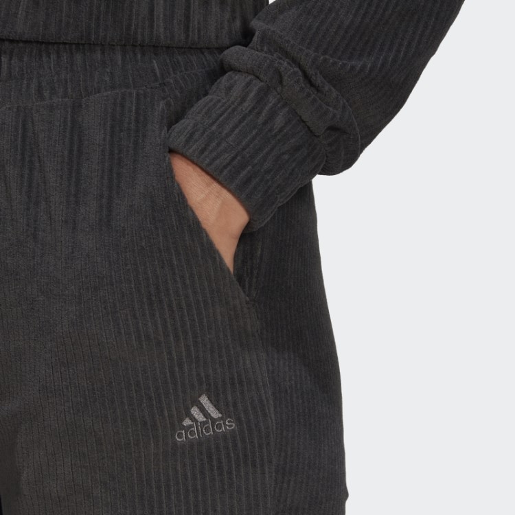 Calça Preta Adidas Hyperglam Rib Veludo