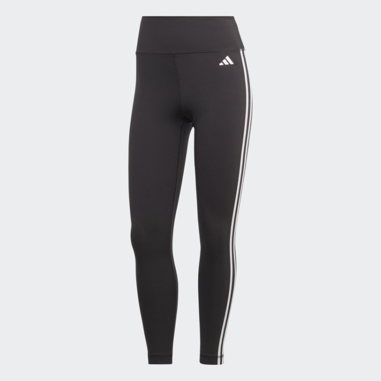 Leggings 7/8 Cintura Alta Preto Adidas Train Essentials 3 Listras Fashion