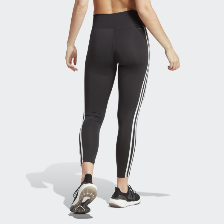 Leggings 7/8 Cintura Alta Preto Adidas Train Essentials 3 Listras
