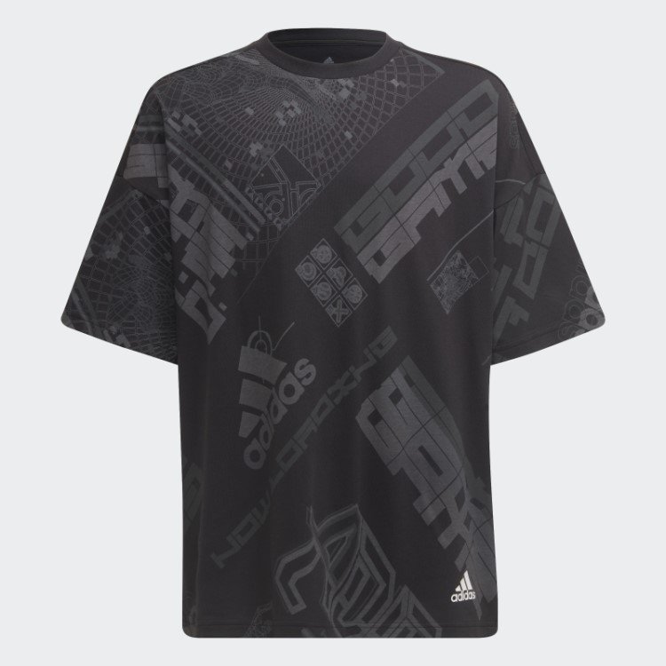 Adidas Arkd3 Camiseta Preta Com Estampa Allover