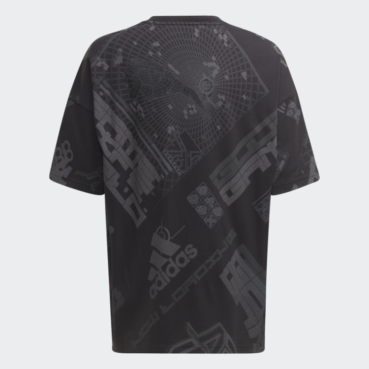 Adidas Arkd3 Camiseta Preta Com Estampa Allover