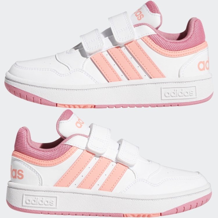 Adidas Hoops Estilo De Vida Tênis De Basquete Com Gancho E Laço Branco