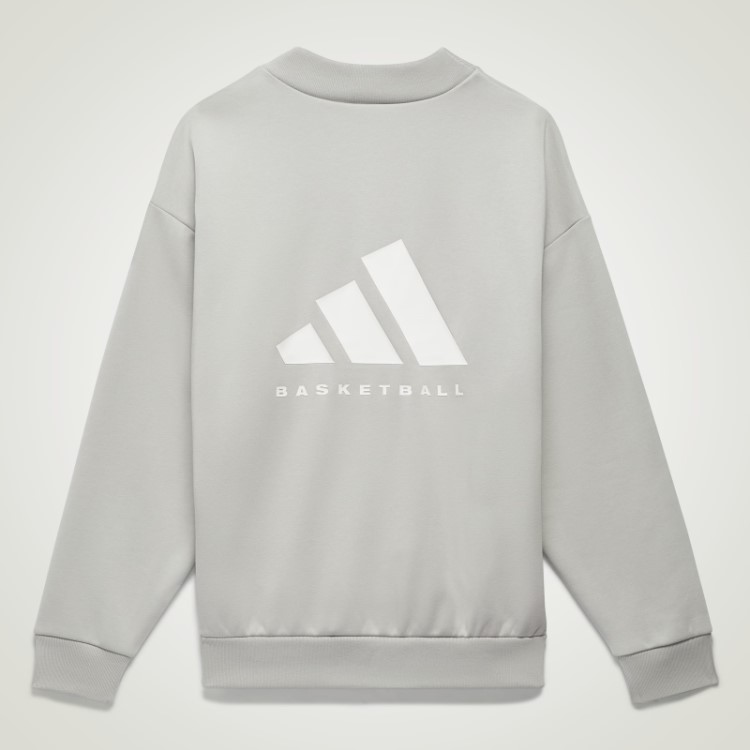 Moletom Da Equipe De Basquete Adidas Cinza Metálico
