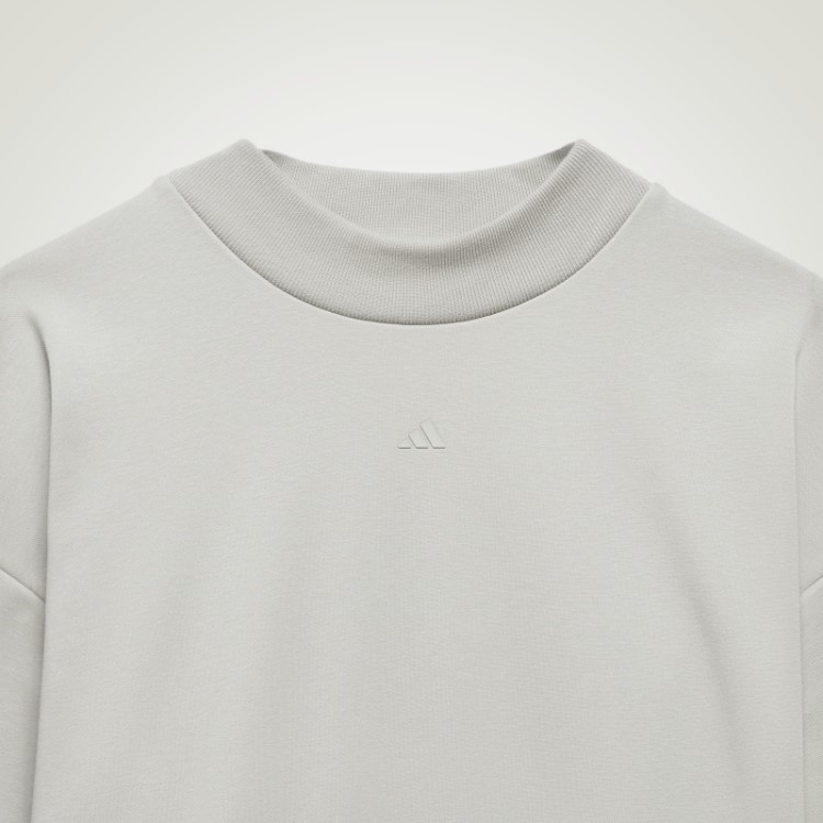 Moletom Cinza Metálico Adidas Basketball Crew