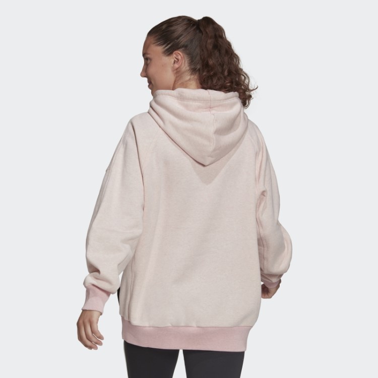 Adidas Sportswear Studio Lounge Moletom De Lã Com Capuz Rosa Botânico Quente Mel