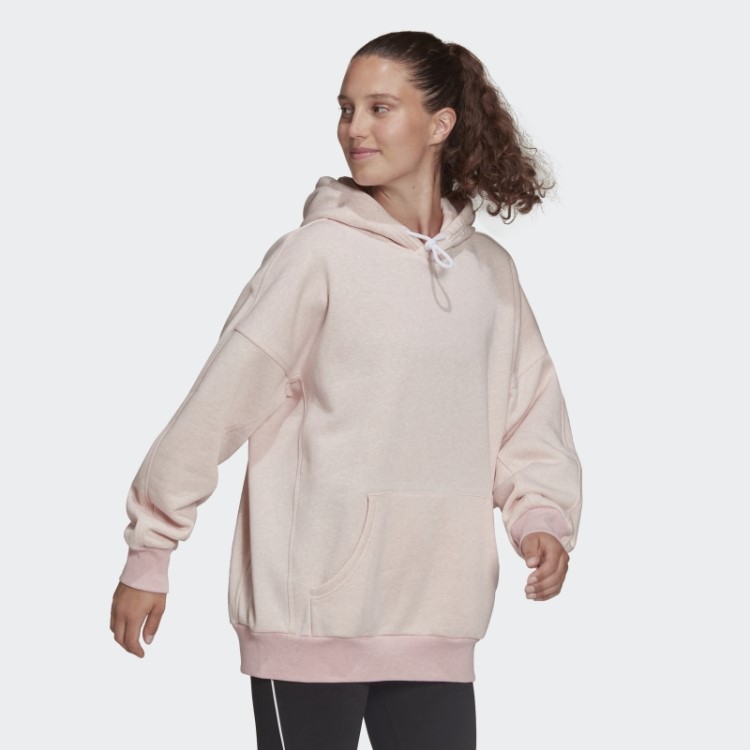 Adidas Sportswear Studio Lounge Moletom De Lã Com Capuz Rosa Botânico Quente Mel