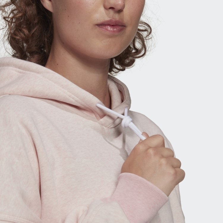 Adidas Sportswear Studio Lounge Moletom De Lã Com Capuz Rosa Botânico Quente Mel