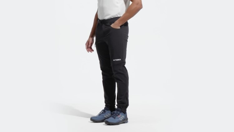 Calça De Treino Preta Terrex Utilitas Caminhadas Com Zíper Adidas