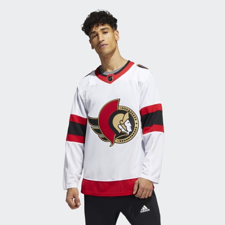 Adidas White Senators Away Camisa Profissional Autêntica