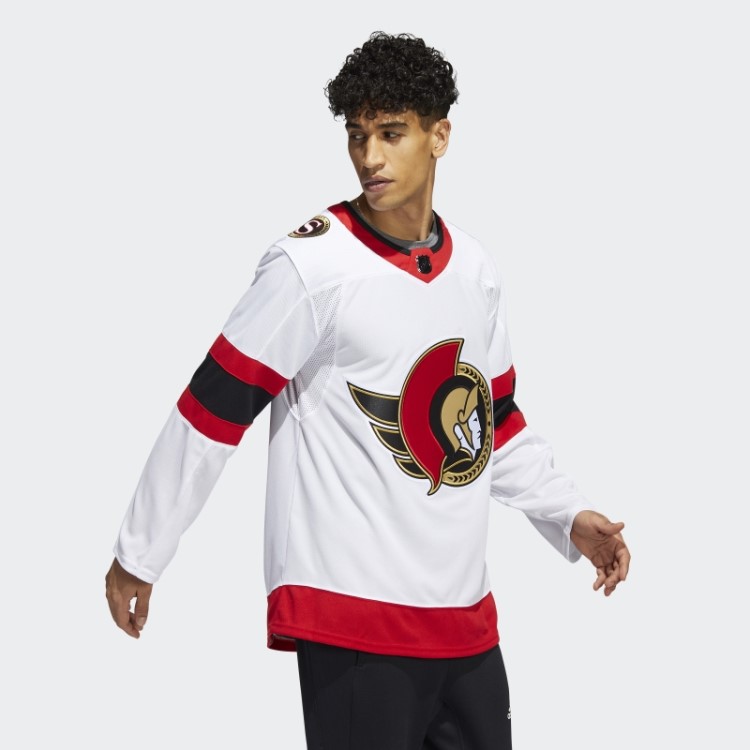 Adidas White Senators Away Camisa Profissional Autêntica