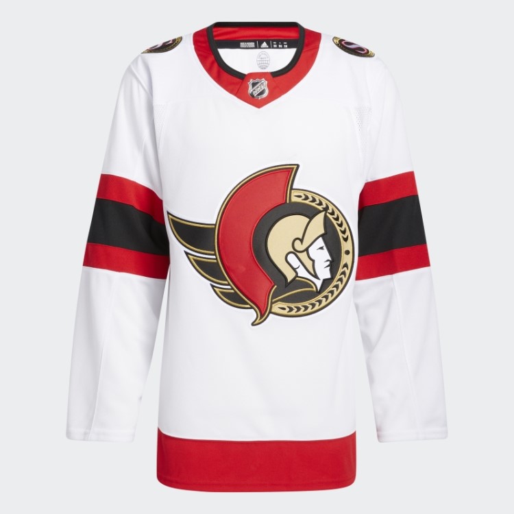 Adidas White Senators Away Camisa Profissional Autêntica