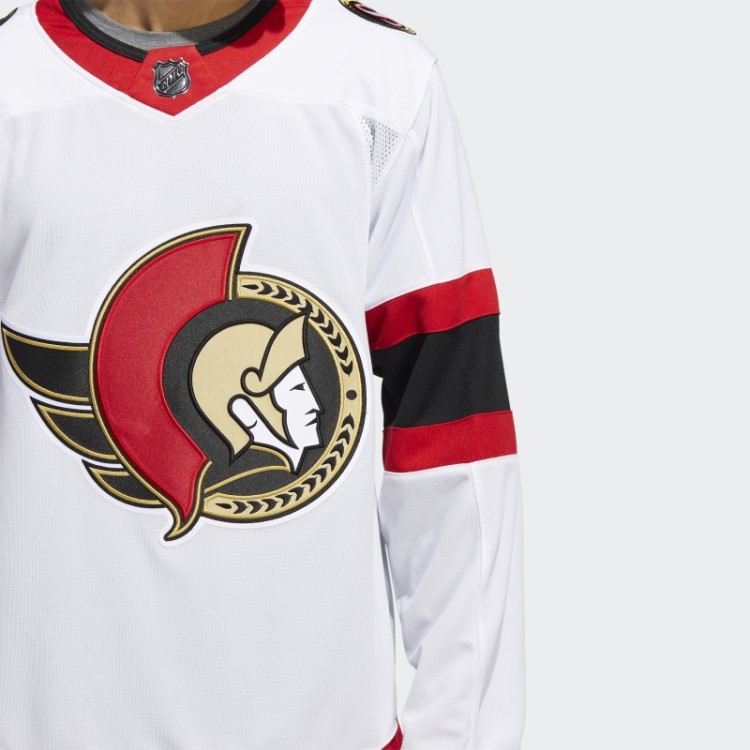 Adidas White Senators Away Camisa Profissional Autêntica