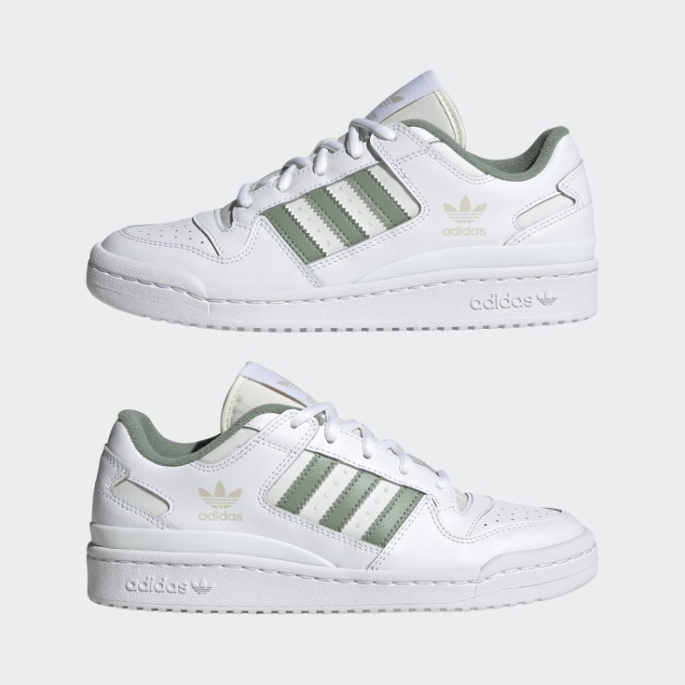 Elegantes Sapatos Brancos Adidas Forum Baixos Clássicos