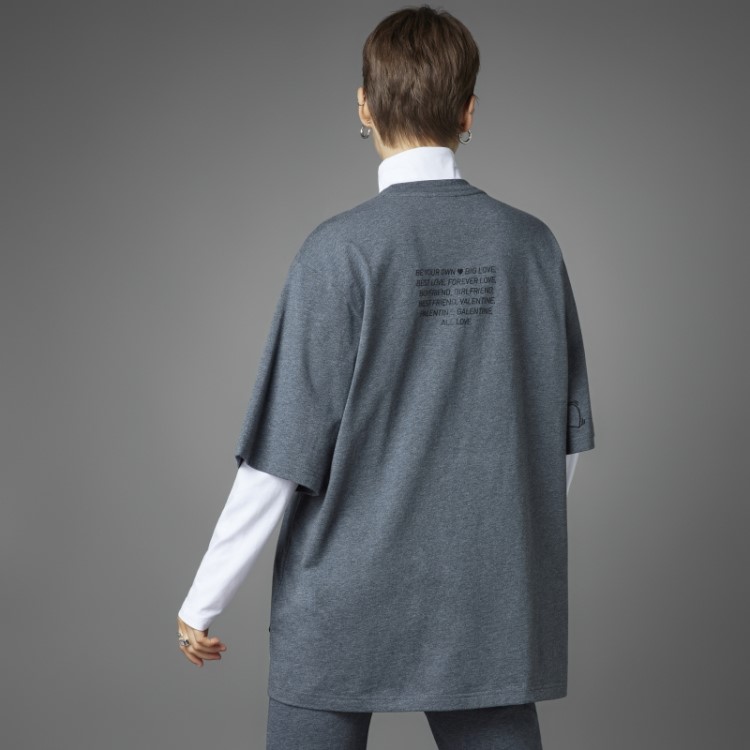 Camiseta Dia Dos Namorados Adidas Cinza Escuro Urze