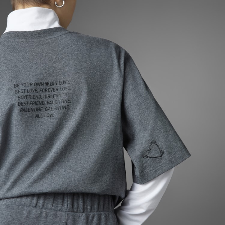 Camiseta Dia Dos Namorados Adidas Cinza Escuro Urze