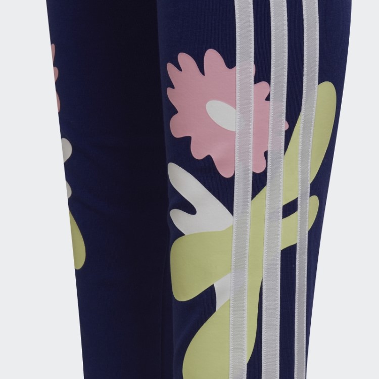 Leggings Com Estampa De Flores índigo Adidas