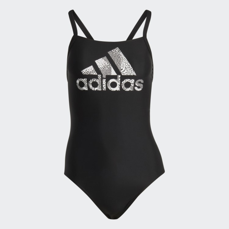 Fato De Banho Preto Com Logótipo Grande Adidas