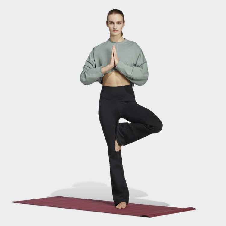 Moletom Yoga Studio Crop Adidas Verde Prateado